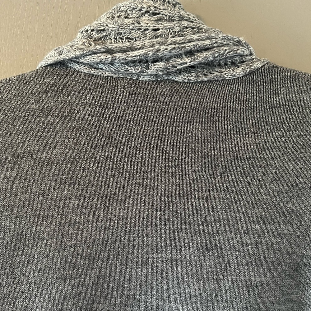 Rickis Grey open cardigan with built in Scarf Sz S - Picture 8 of 11